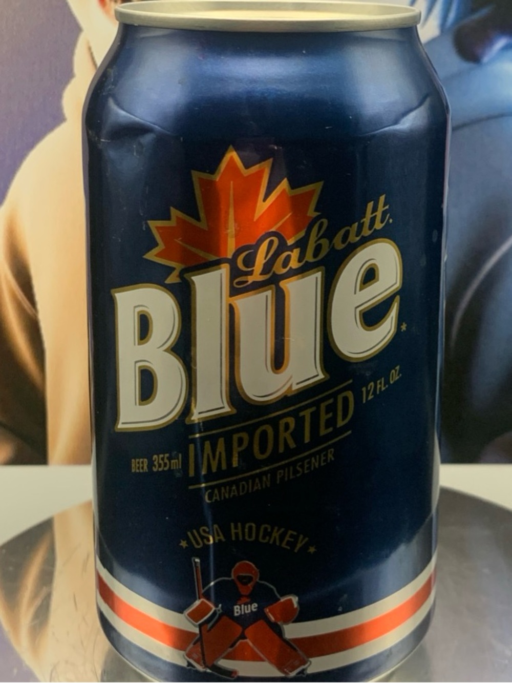 Vintage Beer Can Labatt Blue Imported Tab Empty USA Hockey John Labatt 47